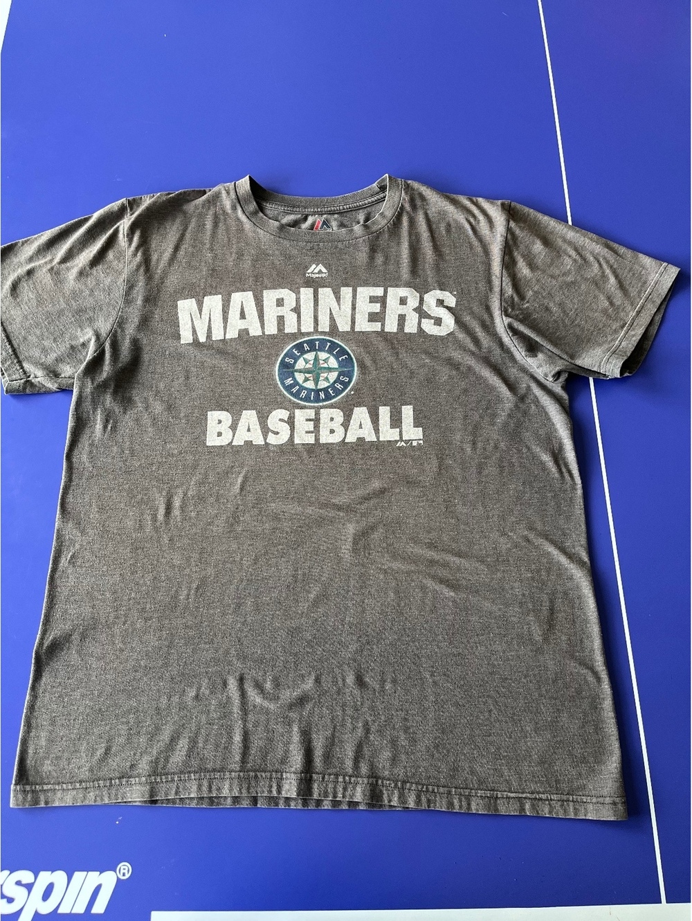Seattle Mariners Baseball T-Shirt Majestic Men’s Large Gray